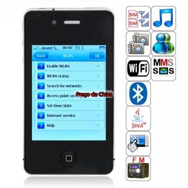 Celular HiPhone 4 c/ WiFi Touch Screen Bluetooth Java 2